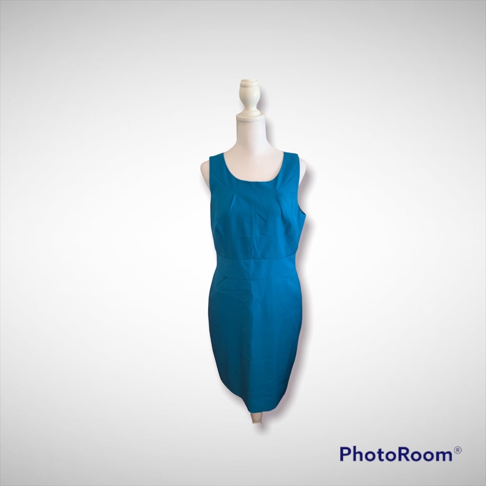 J. Crew Suiting Blue Sheath Dress Size 10P